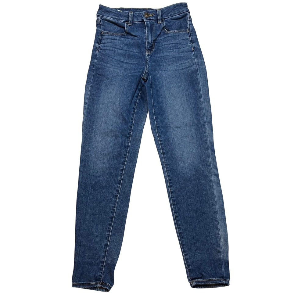 American Eagle Skinny Jeans Womens 2 Regular Blue Next Level Stretch High Rise